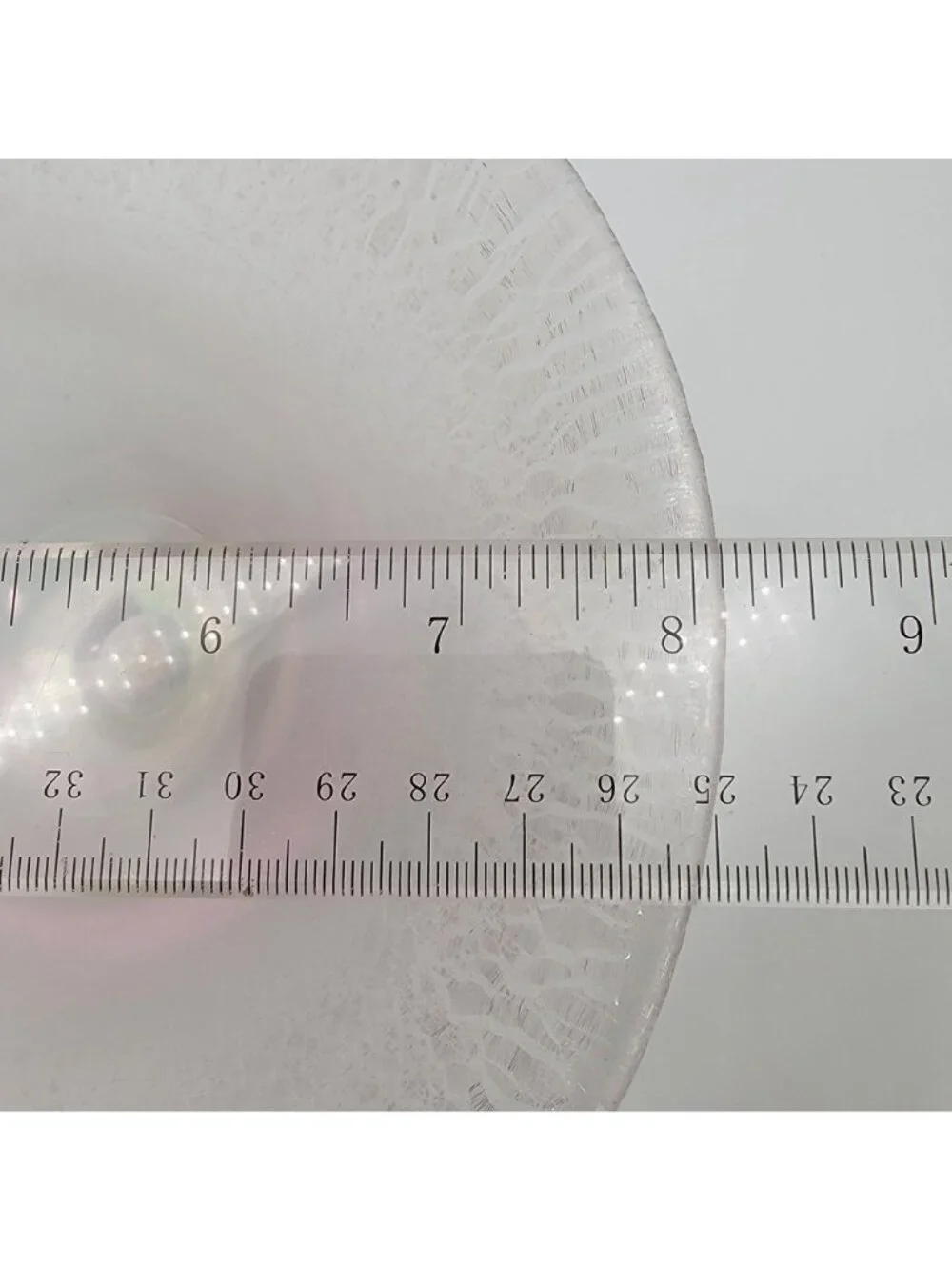 Stretch Glass Iridescent Persian Pearl Footed Compote